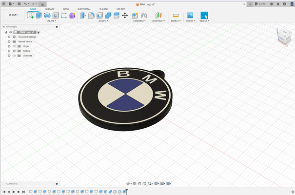 bmw chaveiro by sonhador logotipo chave 3d print model - Mito3D