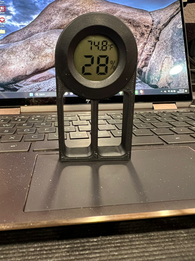 hygrometer holder by one man trail 3d print model - Mito3D