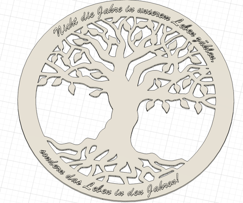 árbol vida vivo by tocino bosch regalo firmar 3d print model - Mito3D