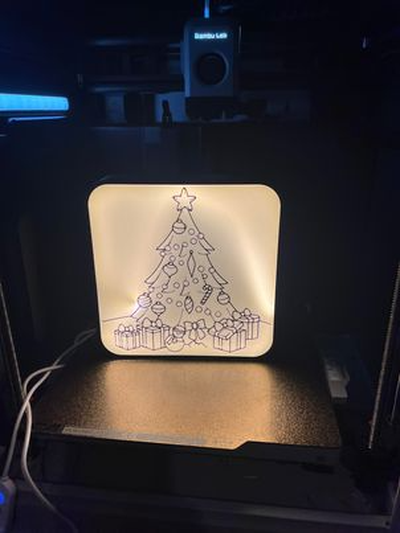 noël arbre boite lumière décorations by l'amour impressions sapin cadeau babiole décoration 3d print model - Mito3D