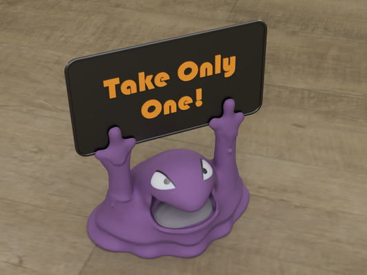 muk s mocking message maker create own signs by adam l halloween decoration office desk sign pokemon monster customizable blank custom 3d print model - Mito3D