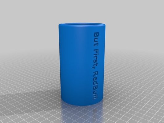 red bull 12oz koozie by donners thingiverse coozie koozy 3d print model - Mito3D