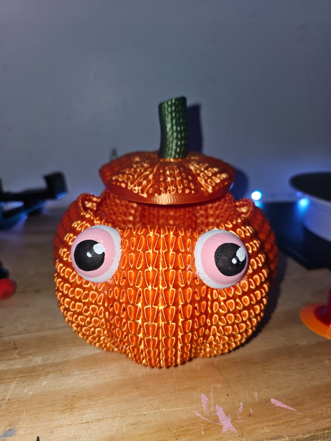 cutest knitted pumkin bowl by everythingplusultra halloween 2023 art box accessories holiday thanksgiving decor cute kawaii easy print fun functional decoration 3D print model - Mito3D