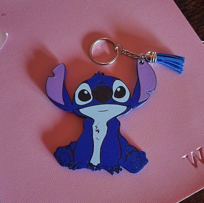 stitch keychain by picture it key chain disney 3d print model - Mito3D