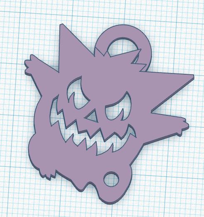 halloween gengar keychain - fast to print gift remixed by ollestore pokemon 3d print model - Mito3D