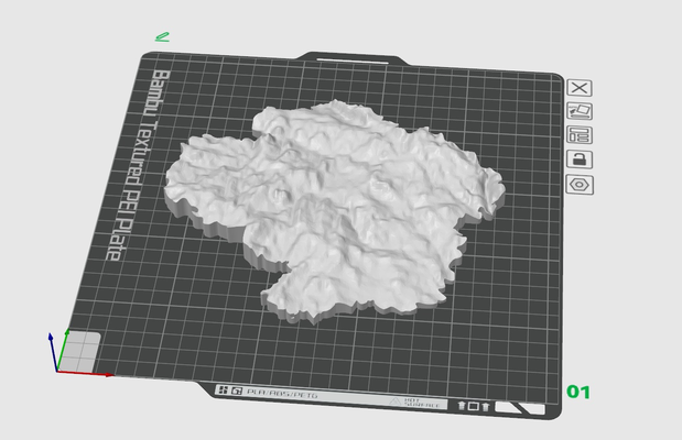 vyso topografisch karte by tom topographie einfach drucken tschechisch republik modell 3d print model - Mito3D