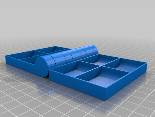 parametric magnetic folding parts tray remixed by ianmcnabb560 3d print model - Mito3D