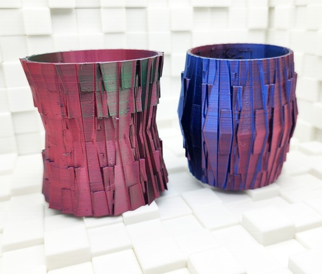 defeituoso xícaras vaso modo by workshop triplo copo organizador escritório escrivaninha lápis flor geométrico facetas armazenamento flores beijo notvasemode 3d print model - Mito3D