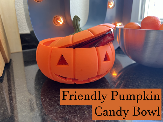 friendly pumpkin halloween candy bowl by jpbruce pumpkinbowl candybowl 3d print model - Mito3D