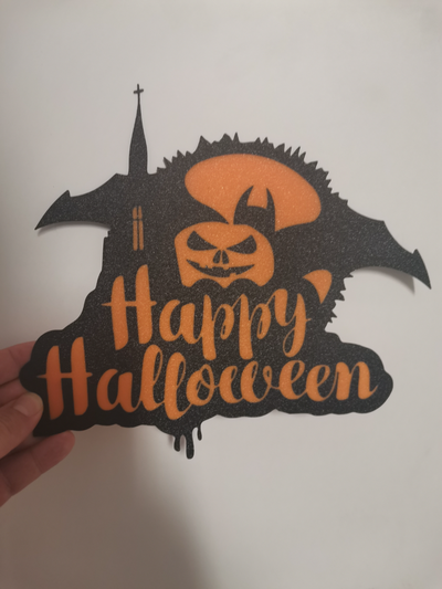 halloween wall art by bt3d printing 2023 contest pumpkin spooky jackolantern 3d print model - Mito3D