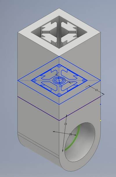 20x20 vslot spool mount by martin beattie profile holder 3d print model - Mito3D
