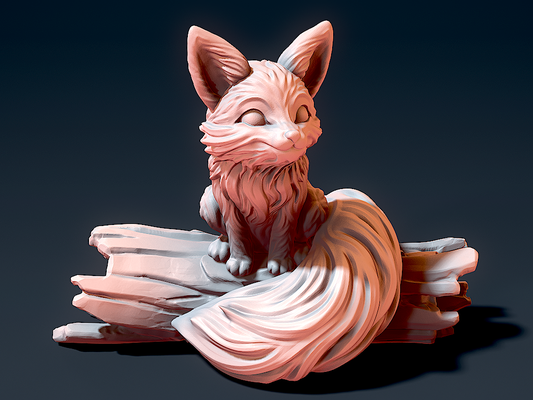 cute fox 2 by minishev 3d print model - Mito3D