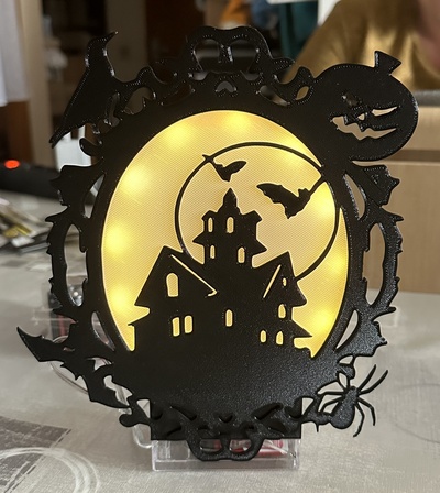 halloween maison citrouille led lumière boîte by imprimerthatboii décoration joyeux halloween2022 3d print model - Mito3D