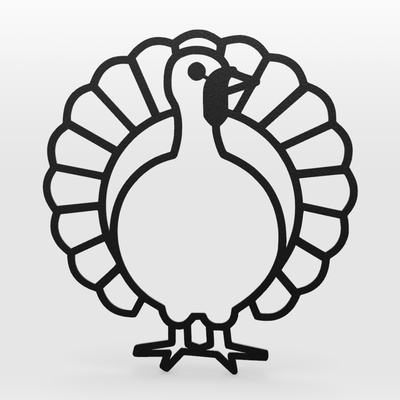 thanksgiving wall art turkey by printthatboii thanksgivingdecor wallart 2dwallart 3d print model - Mito3D
