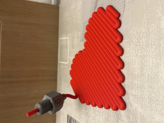 3d baskı sevgililer kalp a 6mm ağızlık ekstrüder sanat kalem kulp destek anahtar by baskıthatboii 3dprinting model anahtarlık kalemlik sevgili günü hediyeleri kalın hediyesi elma sahibi tutucular 3d print model - Mito3D