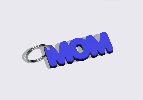 maman porte clés by imprimerthatboii multicolore facile impression simple 3d print model - Mito3D