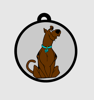 scooby keyring by cali-3d 3d print model - Mito3D