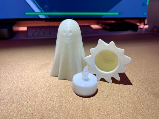 ghost by ceppetoswerkstatt halloween led 3d print model - Mito3D