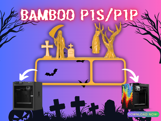 bambùlab halloween schermo copertina guaina p1s p1p by maxaruta 3d print model - Mito3D