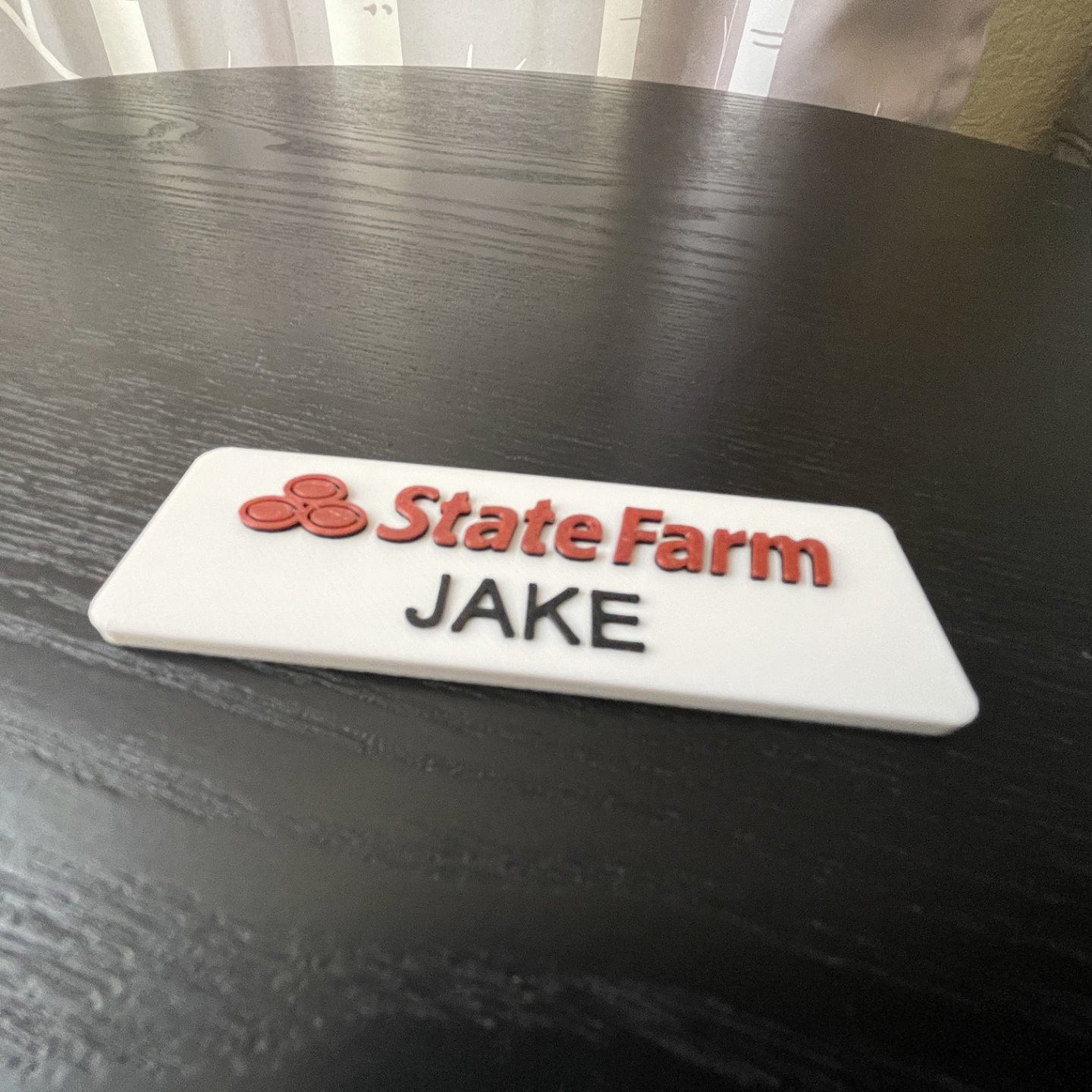 jake state farm insurance tag cosplay costume multicolor by nbakings statefarm nametag 3D print model - Mito3D