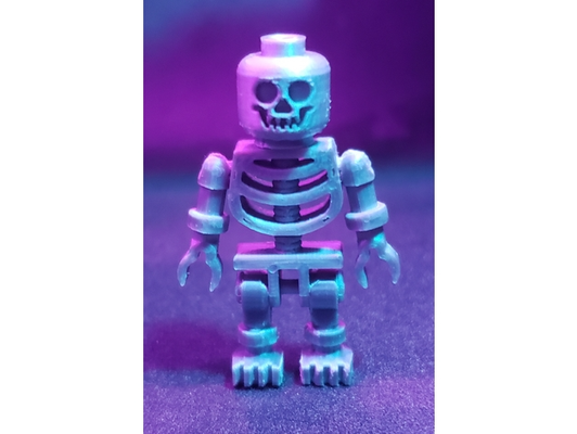 lego halloween skeleton minifigure skull face remixed by boss tech print innovations toy fun spooky scary boo gift head holiday bambulab bambulabs mini figure model easy fast kit playful 3d print model - Mito3D