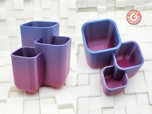 overlapping pen cup by triplegworkshop vase organizer tool desk pencil rounded multi gift bowl school easy modern dish 3 organization garage vases deskorganizer caddy pens three scalable smooth nosupport pencup compartment multiple style standing catchall overlap 3d print model - Mito3D