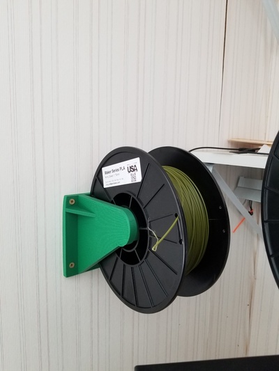 wall mounted spool holder by snakester15 3d print model - Mito3D