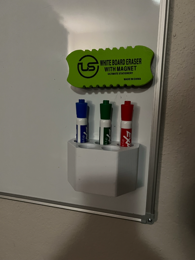 dry erase marker organizer - magnetic by kendrik01 magnet 3d print model - Mito3D