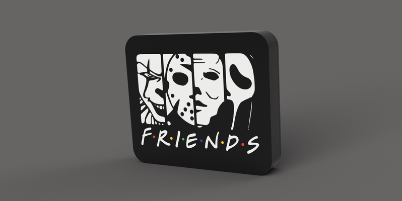 horror filme amigos luz caixa by lindnjoe terror 3d print model - Mito3D