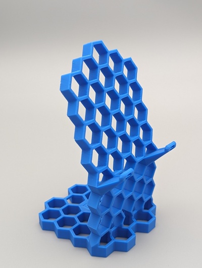 hexágono teléfono estante soporte by tjzdesign hexagonal funcional geométrico indefenso maleficio 3d print model - Mito3D