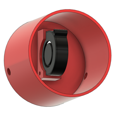4 pouce enceinte canal ventilateur 5015 by tjzdesign évent 4inch boîtier créalité 3d print model - Mito3D