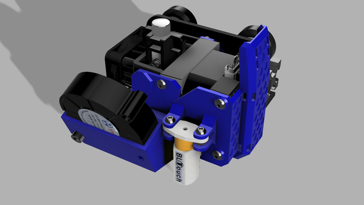 hemera 4 roue métal monter bltouch by tjzdesign créalité ender ender3 directdrive e3dhem 3d print model - Mito3D