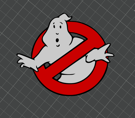 ghostbusters logo multi by omegapoint ghost halloween movie funny design 3d print model - Mito3D