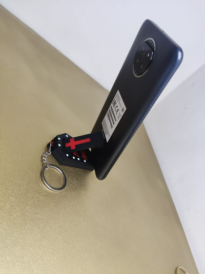 schlüsselbund telefon halter unterstützung sarg llavero porta celular by makers m3d 3d print model - Mito3D