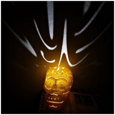 halloween crâne lampes remixé by mingshiuan99 lampe meshmixer 3d print model - Mito3D