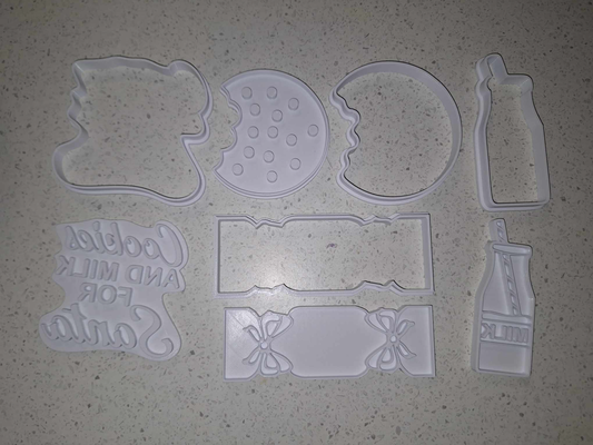 christmas cookie cutters stamps by bean eating cookies cutter stamp cookiec 3d print model - Mito3D