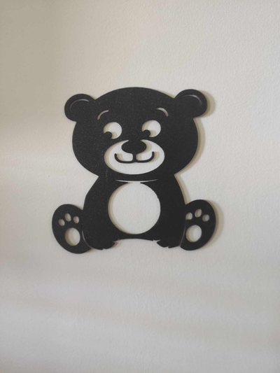 urso pelúcia by satisartes animal 2d arte 2dwallart decoração bebê decoracion parede 3d print model - Mito3D