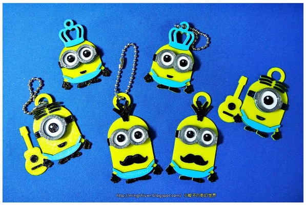 minions keychain magnets - father's day cute version by mingshiuan99 dad fathersday king minion 3d print model - Mito3D