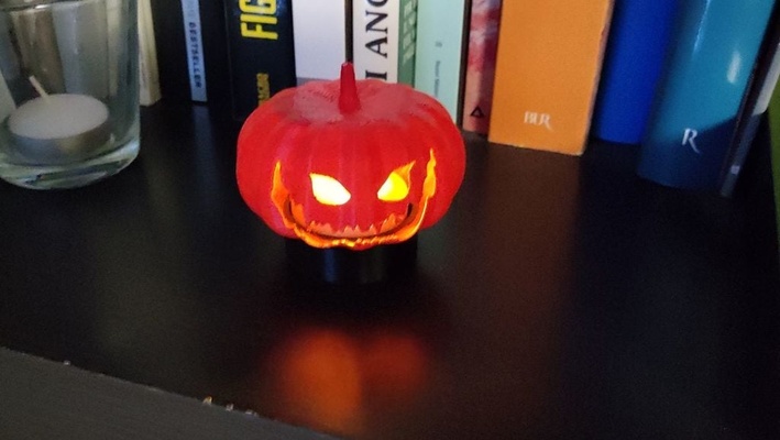 halloween zucca by scigola guidato thingiverse candela 3d print model - Mito3D