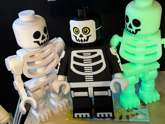 lego skeleton guy giant version no ams required by tsmakers halloween man minifigure prop toy multicolor multicolour scary 3d print model - Mito3D