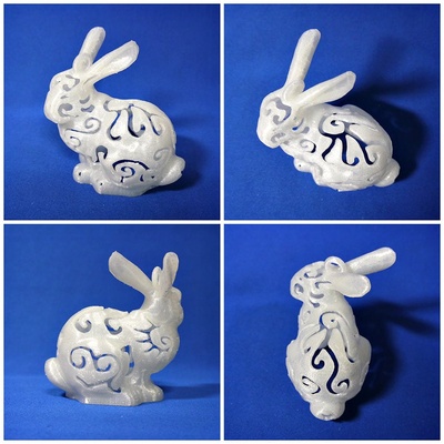 tavşan lambalar oyulmuş by mingshiuan99 sanat projesi tasarım lamba makeredchallenge ağ karıştırıcı remixchallenge 3d print model - Mito3D