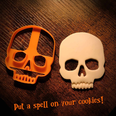 halloween skull cookie cutter by wydryszek baking 3d print model - Mito3D