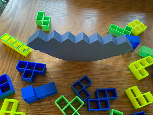 tetra kule denge oyun yeniden karıştırılmış by lizzyprintscreations blok 3d print model - Mito3D