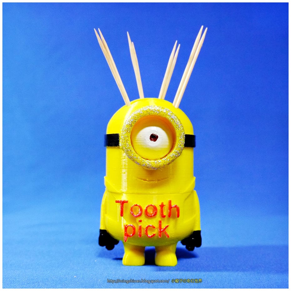 minion toothpick by mingshiuan99 minions remixchallenge toothpicks 3D print model - Mito3D