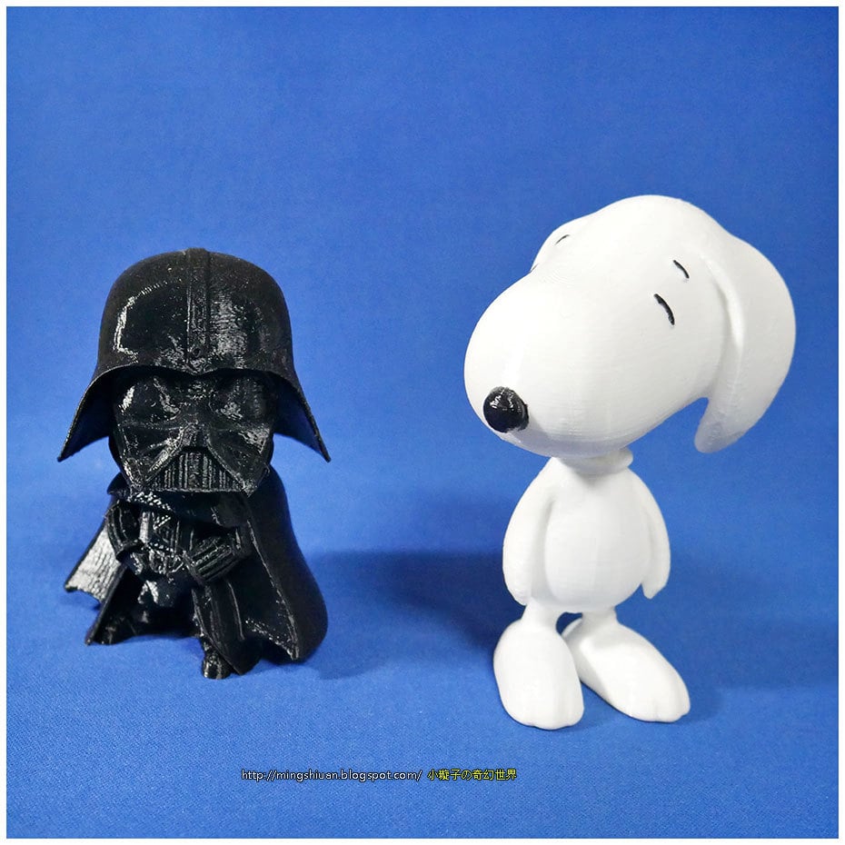 rotatable interchangeable heads-star wars - darth vader & snoopy remixed by mingshiuan99 darthvader darthvaderstarwars funnything model movie remixchallenge star-wars starwars 3D print model - Mito3D