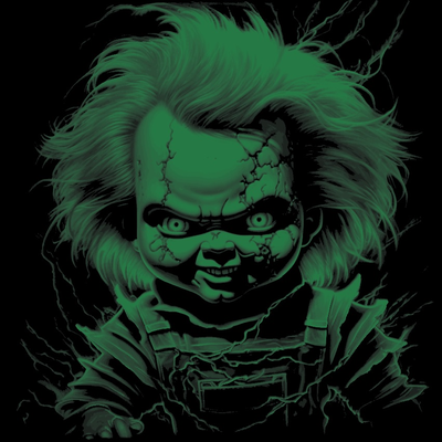 glowing - chucky 1 by madness3d midjourney hueforge hueforged halloween 2023 art glow in dark 3d print model - Mito3D