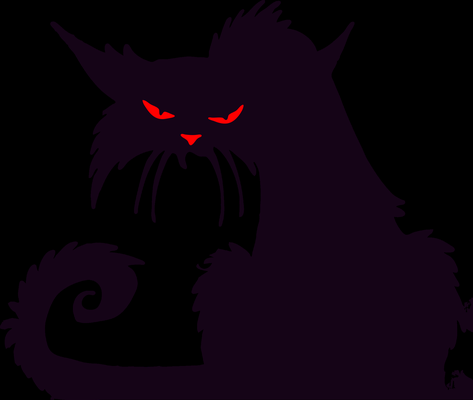 spooky black cat by galack halloween 3d print model - Mito3D