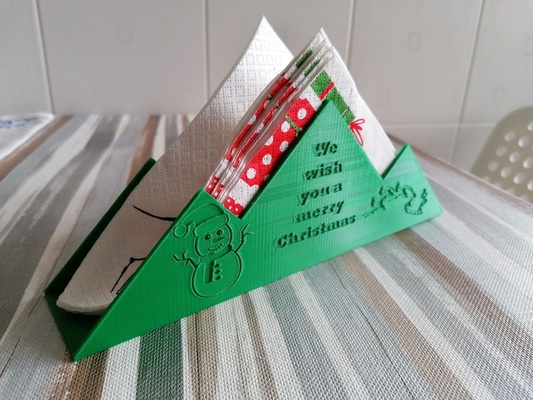 natal guardanapo suporte by espaçoso decorações porta 3d print model - Mito3D