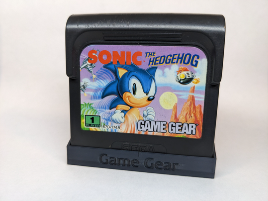 sega game gear single cartridge display stand by bitz-n-printz gamegear video games simple sonic collecting 3d print model - Mito3D