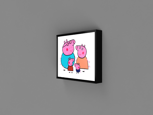 peppa cerdo caja ligera led lámpara by nico91 niños habitación ligero 3d print model - Mito3D